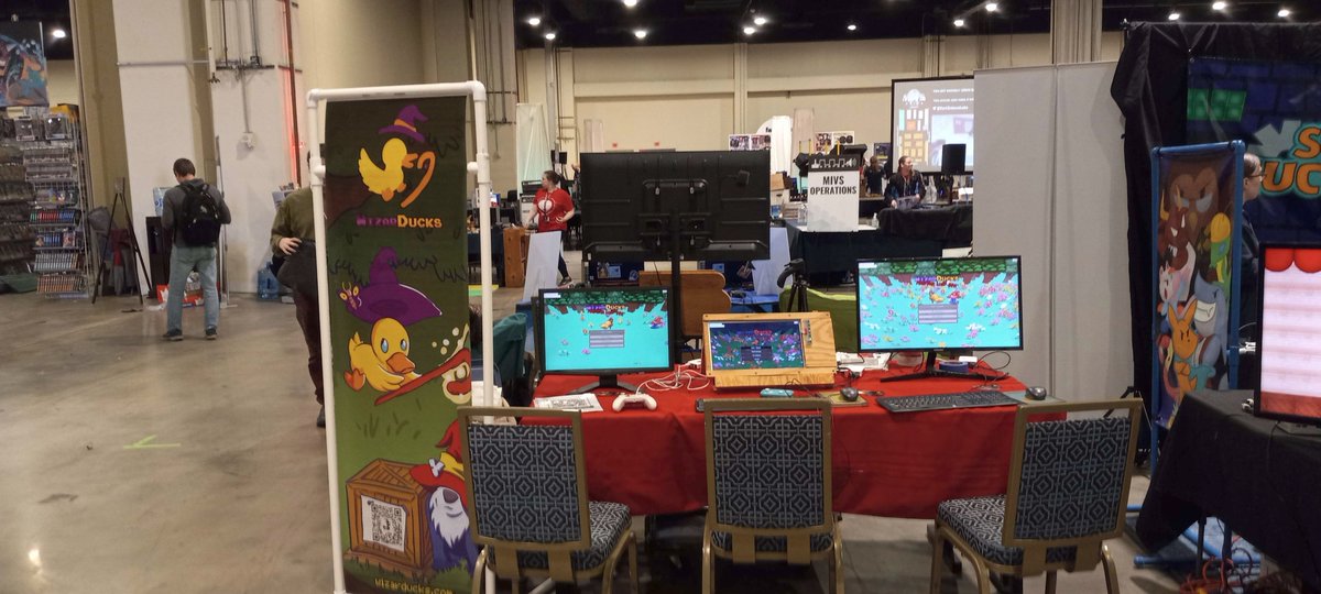 We are at #MAGFest2024 RIGHT NOW.

Well, half of us are.

We are beyond thrilled to have a table there so people can play our game.

By the way, they are running on a  #raspberrypi =)

#gamedev #indiegame #pixelart