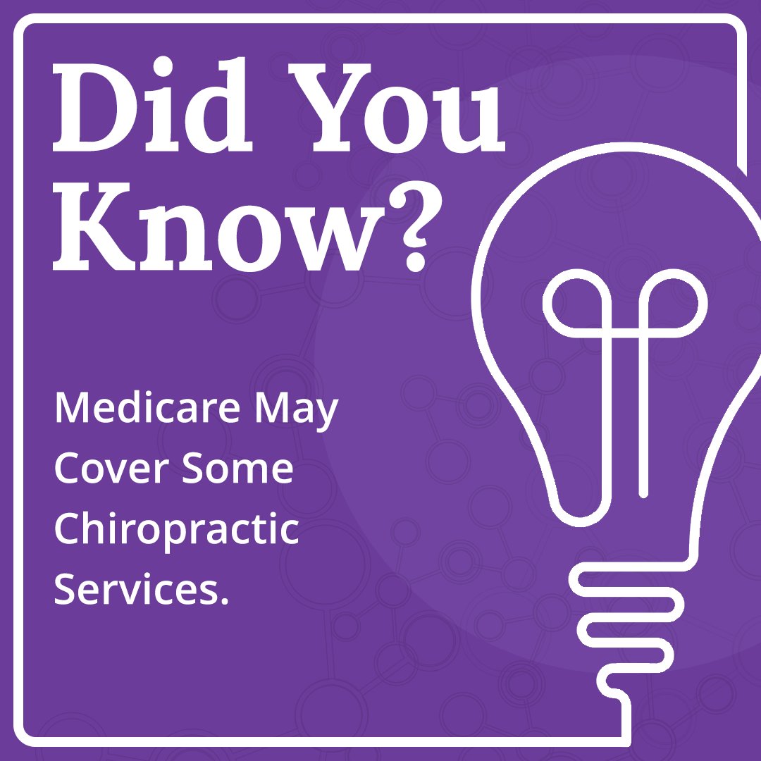 Medicare Part B has your back when it comes to managing chronic pain with coverage for chiropractic manipulation of the spine. You can finally find relief and start living your best life! Click the follow button for more Medicare Did You Knows and other useful facts and info.