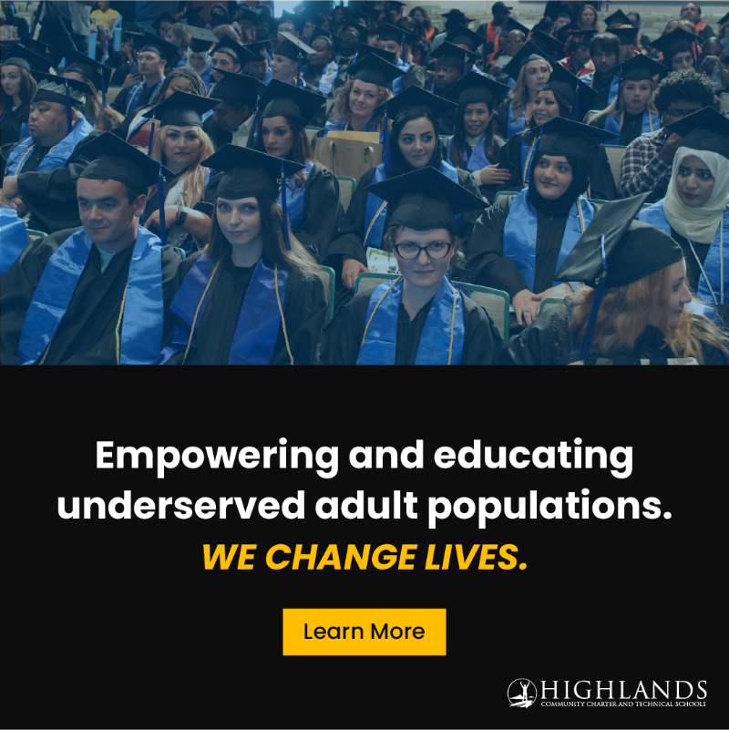 HCCTSInfo's tweet photo. Highlands Community Technical Charter School is the largest school in California that allows adult students to obtain their US high school diploma.