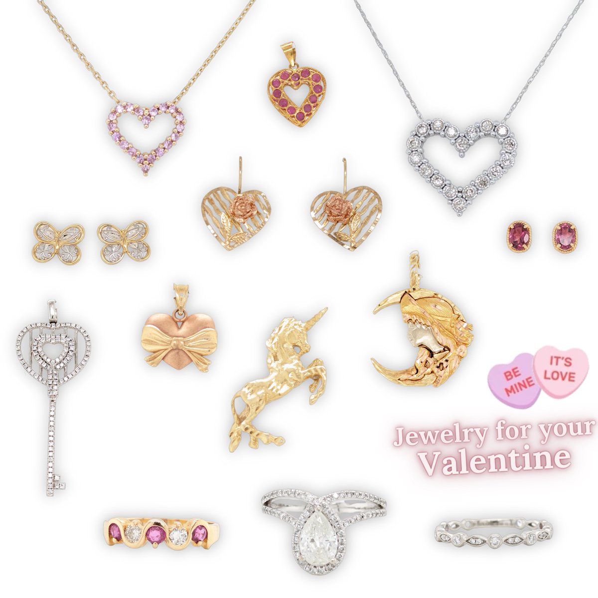 We got a new selection of items for Valentine’s Day! Limited availability!
.
#jewelrydrop #newitems #jewelryforsale #jewelleryforsale #ringsforsale #jeweleryofinstagram #heartjewelry #ringsofinsta #jewelryofinsta #heartjewellery