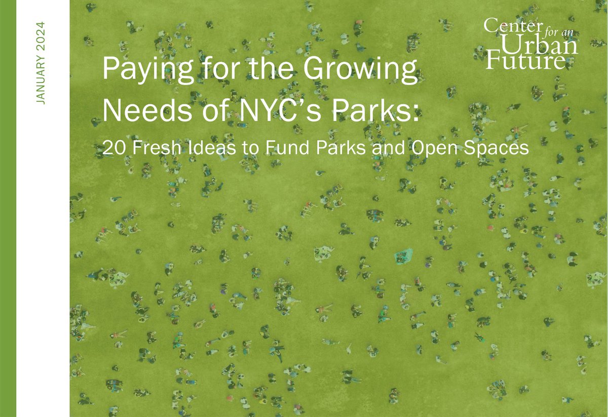nycfuture's tweet photo. Our new report puts forward 20 new &amp; creative ideas for generating revenues to pay for New York City’s growing parks and open space needs, from a new $1 surcharge on stadium tickets to adding 10 new restaurants &amp; destination-worthy concessions.

https://t.co/rkwu9ElNUA https://t.co/H8cyRpSSXP