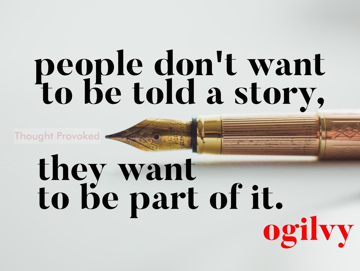 People don't want to be told a story, they want to be part of it. #Quotes  #IQRTG, image size:1200x902