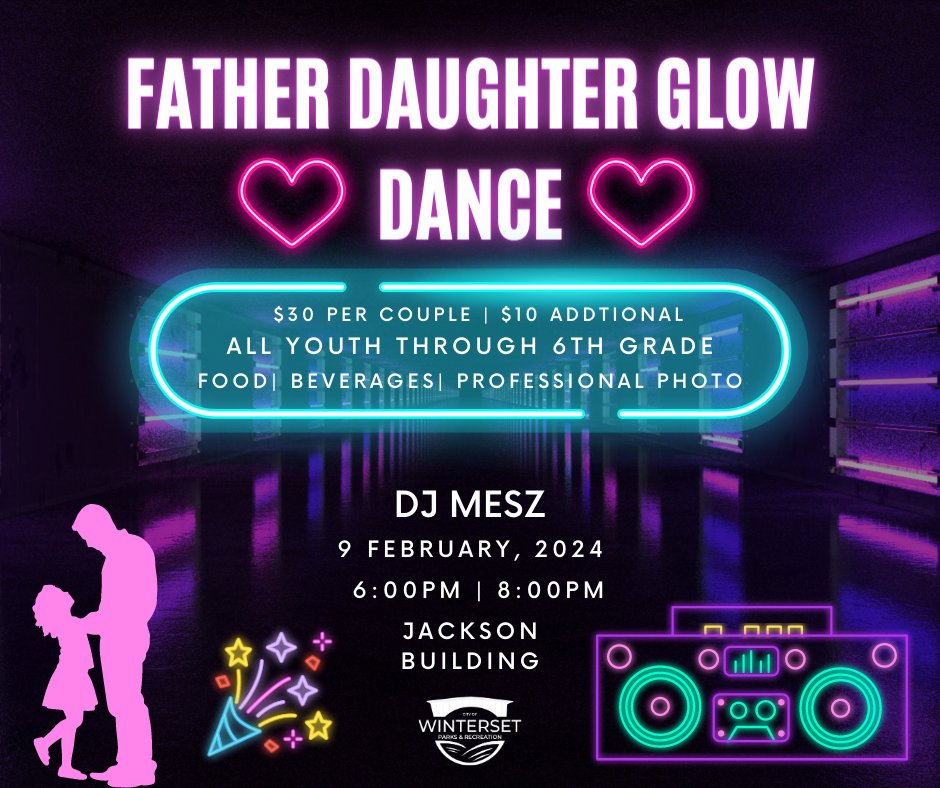 This is your reminder to register for the Father Daughter Dance coming up in February! Last day available to register is February 4th! tinyurl.com/a9pwudm8
