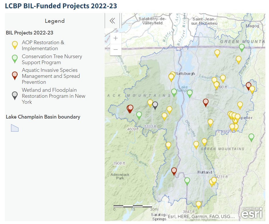 Funding from the #BipartisanInfrastructureLaw is hard at work throughout the Lake Champlain Basin. Learn more about projects happening near you: lcbp.org/about-us/how-w…