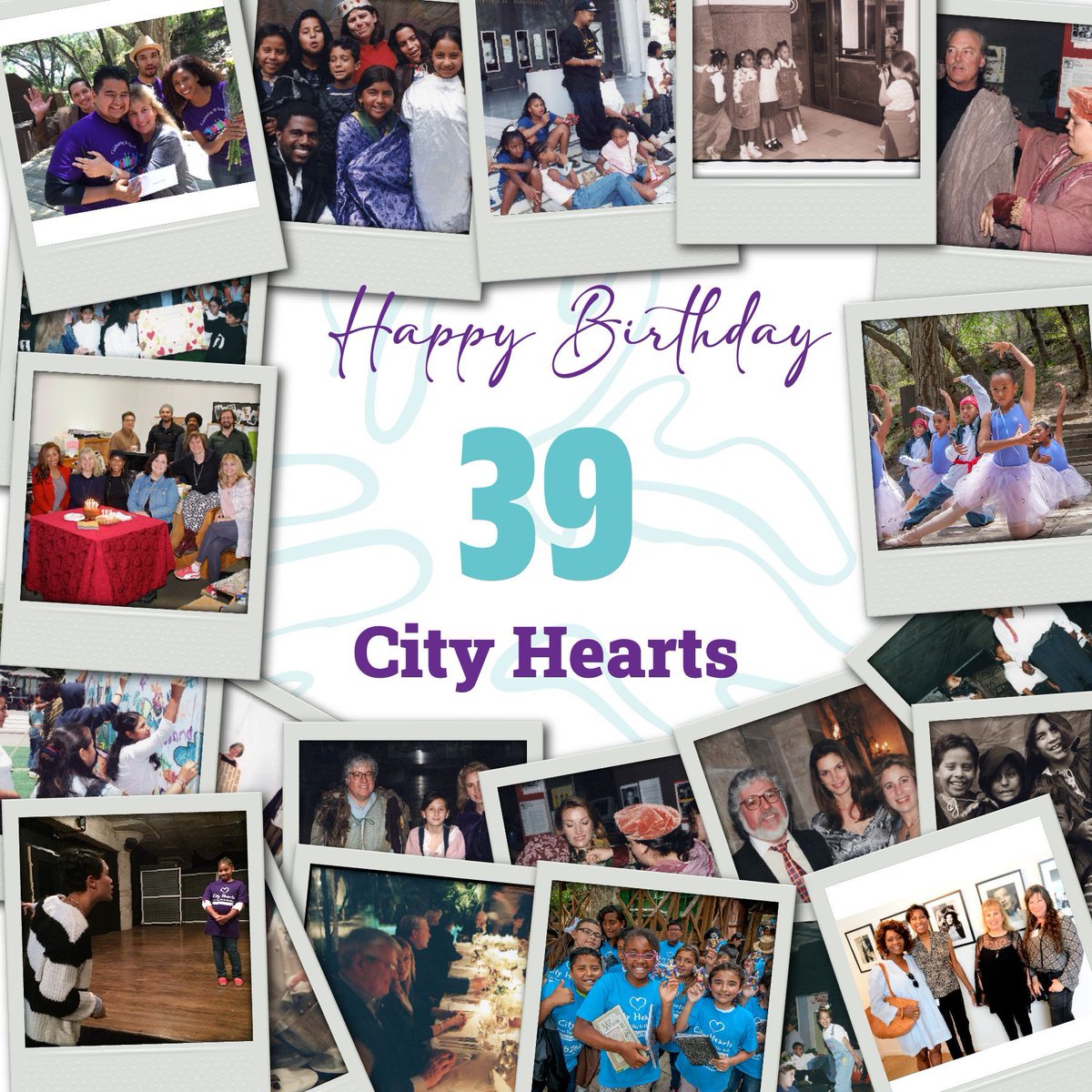 CityHeartsLA's tweet photo. Dear City Hearts Family,

Happy 39th birthday to us! It's a joyous occasion as we reflect on nearly 4 decades of building community where the Arts truly transforms lives. Check us out on Instagram to see how we've been celebrating all week: @CityHeartsLA ! https://t.co/3JXe5ujPLR