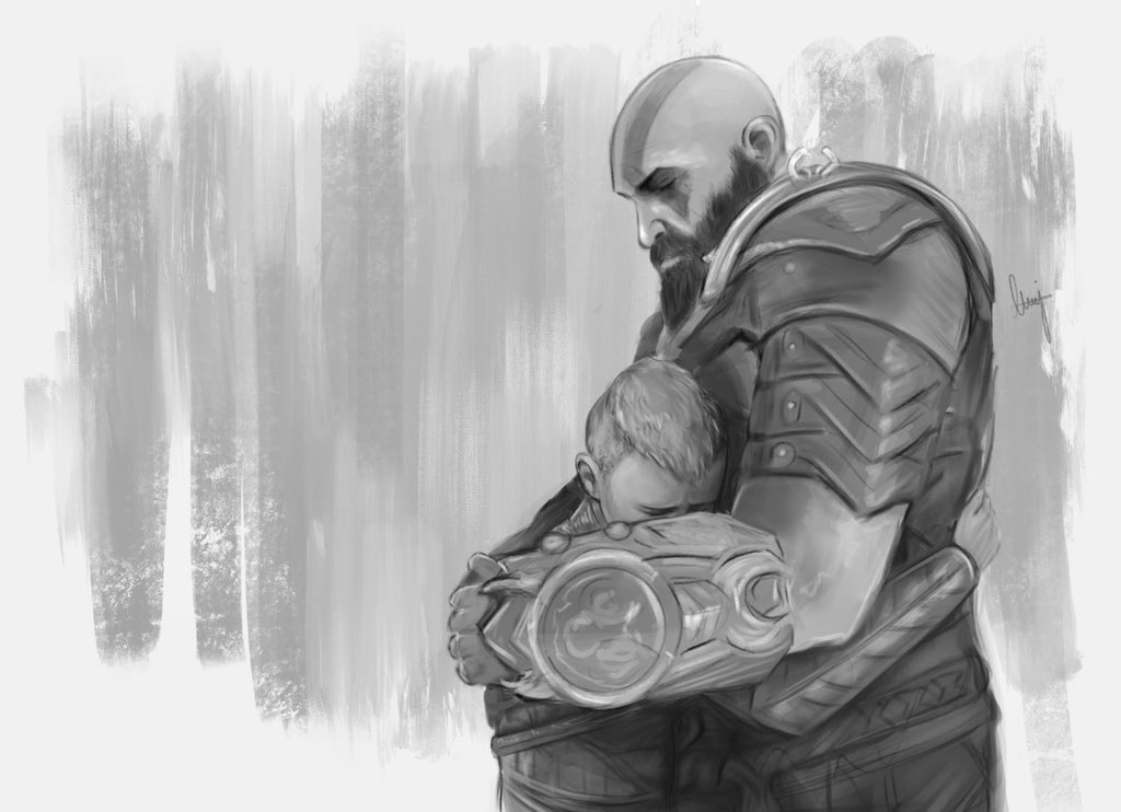 Reunited 🐺❄️🤍

#GodofWar #GodOfWarRagnarok #Kratos #Atreus #fanart #illustration