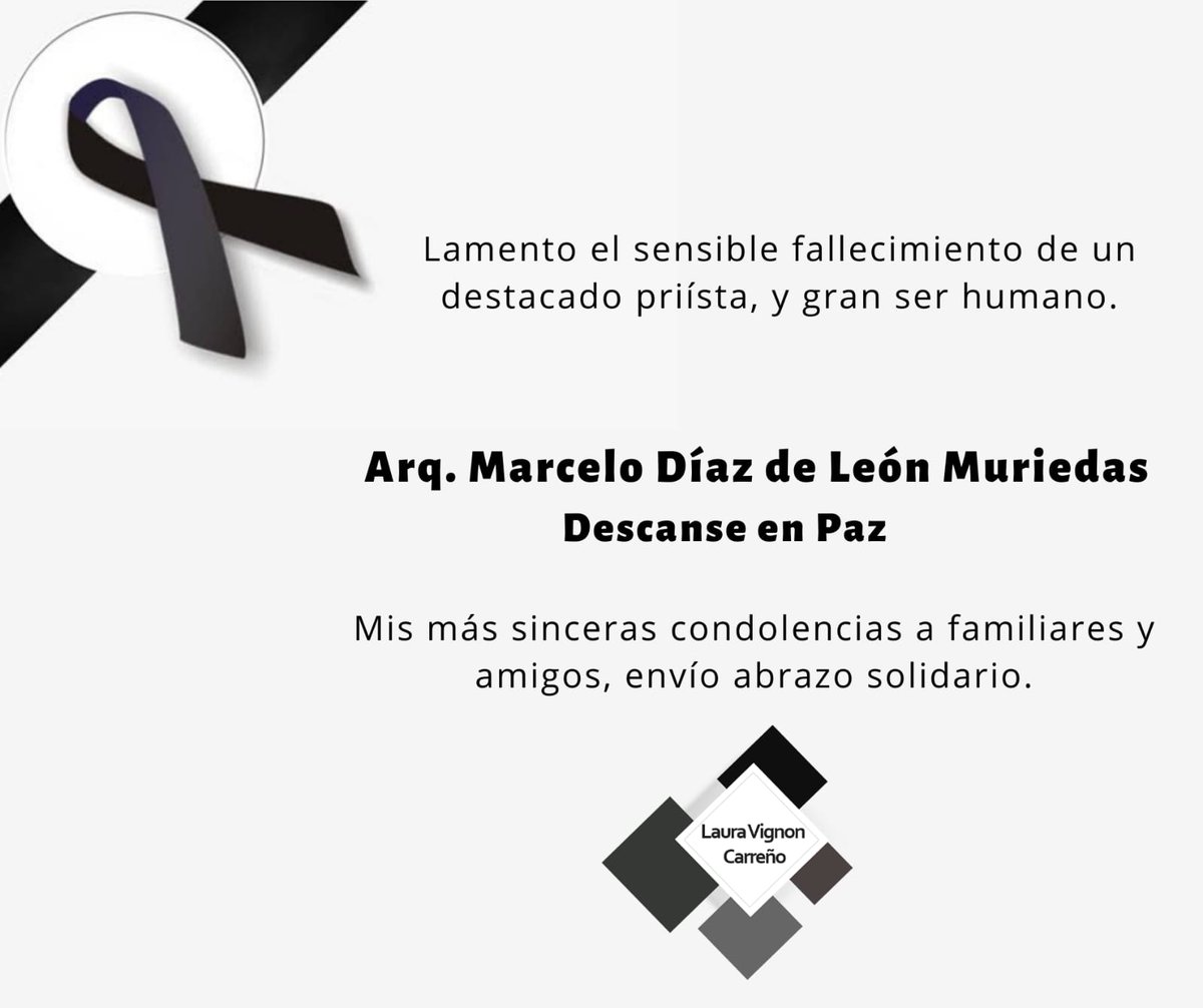 Me uno a la pena que embarga a familiares y amigos de Arq.  Marcelo Díaz de León Muriedas QEPD