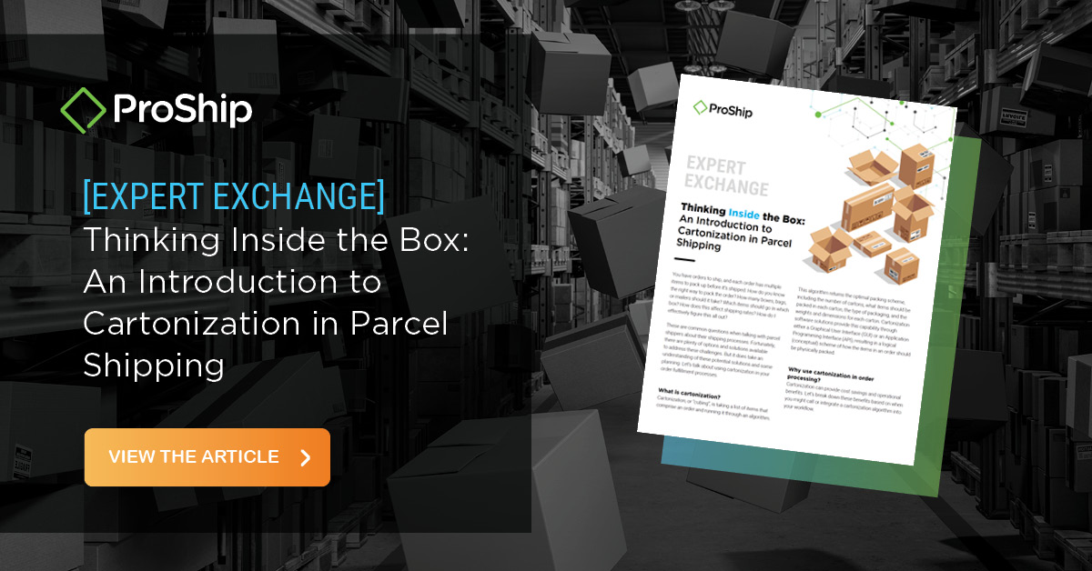 ProShipInc's tweet image. Looking for cost savings &amp;amp; operational benefits? 👀💰 Discover the strategy of #cartonization in your #shipping process. From accurate rate quotes to better sustainability practices, hear the keys to reshaping your #logistics game from Clint Boaz 📦➡️ bit.ly/48YMW4N