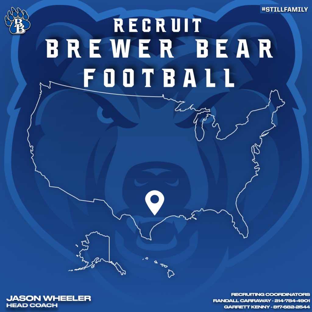‼️COLLEGE COACHES ‼️ We have some outstanding kids at Brewer HS & our door is ALWAYS open. Contact @RLC550 or @GarrettxKenny with any questions you might have! #STILLFamily 🔵⚪️