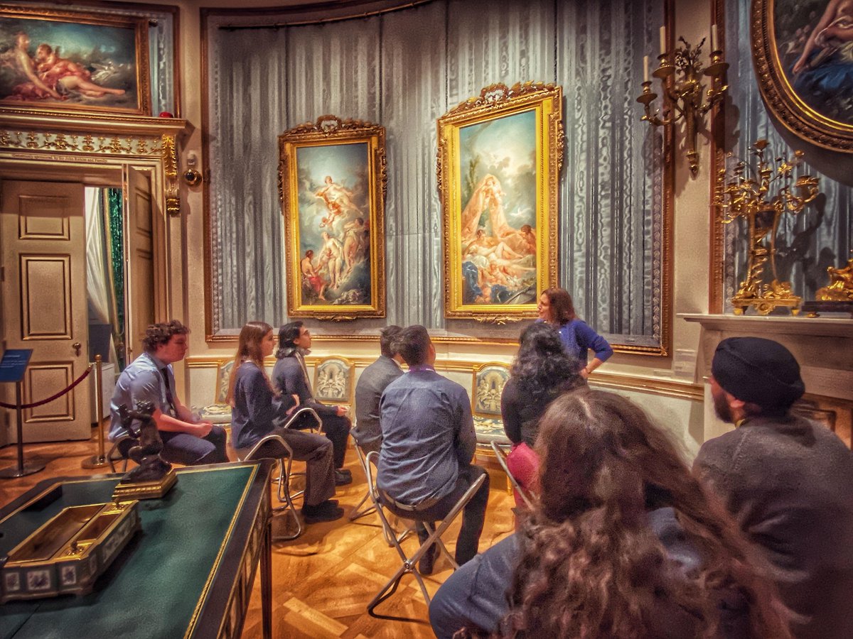 A brilliant day yesterday, A-level Artists learned about the history of the figure in Art and drew from a live model at <a href="/WallaceLearning/">Wallace Collection Learning</a> .