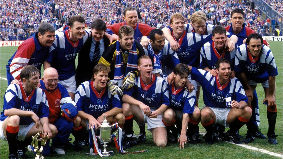 #TeamThursday Rangers 1992-93

Domestic treble winners &amp; so close to reaching the 1993 Champions League Final

Great team &amp; great kit 👌