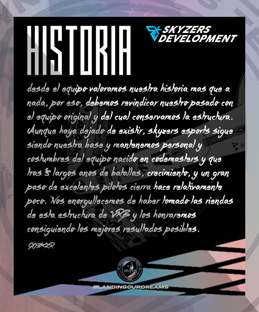 𝐇𝐨𝐲 𝐞𝐧 𝐝𝐞𝐥𝐢𝐫𝐢𝐨𝐬 𝐝𝐞 𝐩𝐫𝐞𝐭𝐞𝐦𝐩𝐨𝐫𝐚𝐝𝐚...😮‍💨

𝗦𝗸𝘆𝘇𝗲𝗿𝘀 𝗗𝗲𝘃𝗲𝗹𝗼𝗽𝗺𝗲𝗻𝘁 nos trae un poco de nuestra historia, revindicado el pasado de nuestro equipo🤩
Es la mar de interesante!🐺

#LandingOurDreams