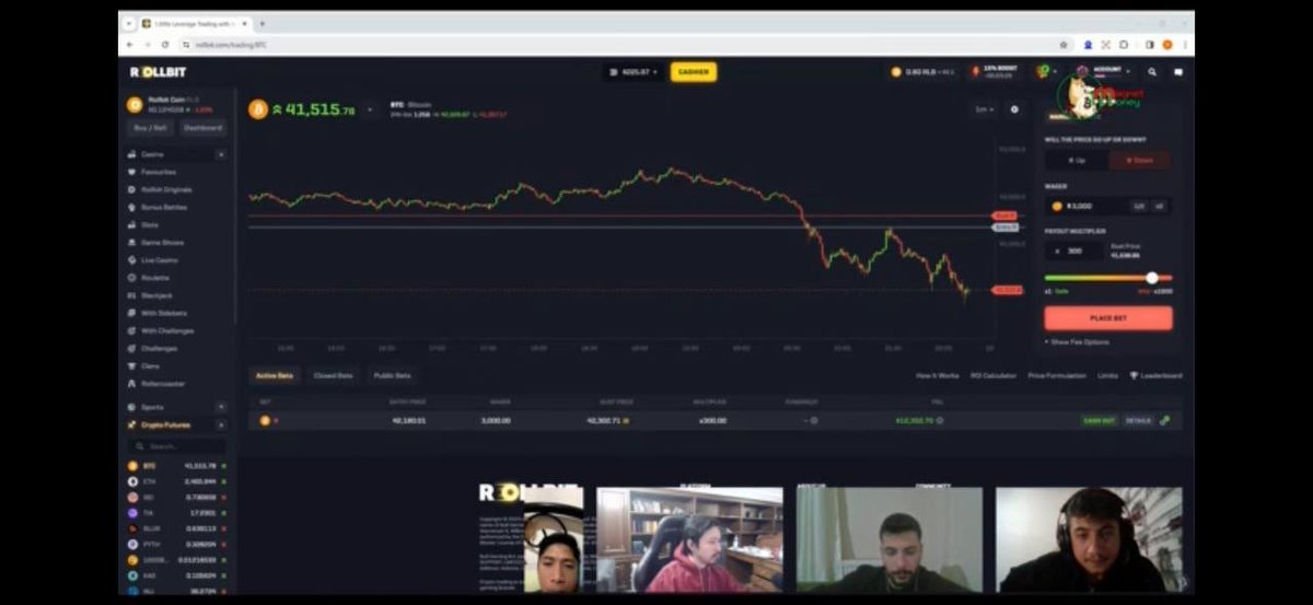 Rookie and Ponzi decided to leave the stream running with a 300x short running. There are now random people hosting the stream?

Kick.com/magnetmoney