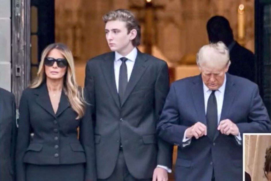 Melania wears black to a funeral. Just not Former First Lady Carter’s.