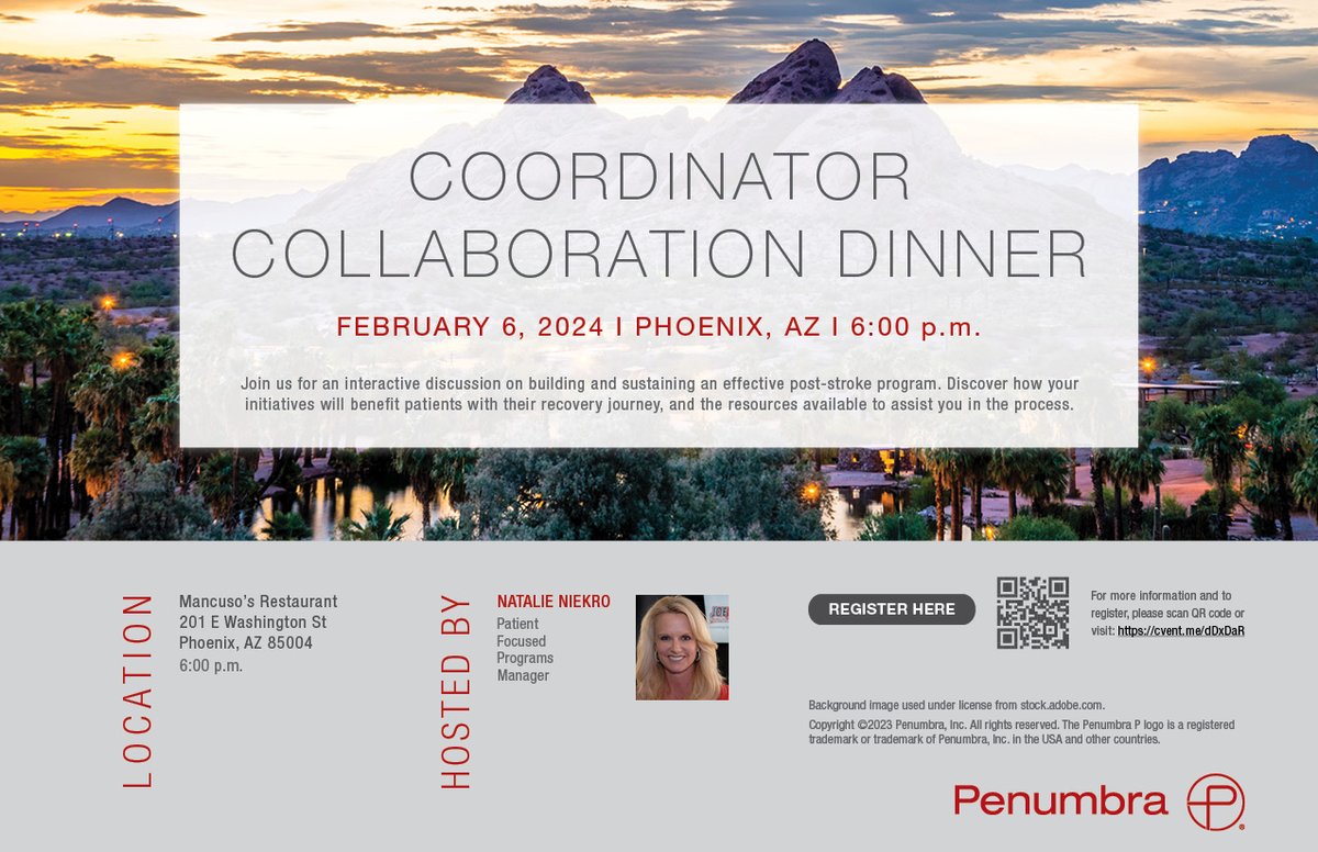 Join us at #ISC24 for the Coordinator Collaboration dinner following the Nurses Symposium on Feb 6 @ 6pm!
 
👥 Connect with fellow coordinators for an interactive discussion on building &amp; sustaining a successful post-stroke program
 
📅: 2/6 🕕: 6 PM bit.ly/3RWLlpg