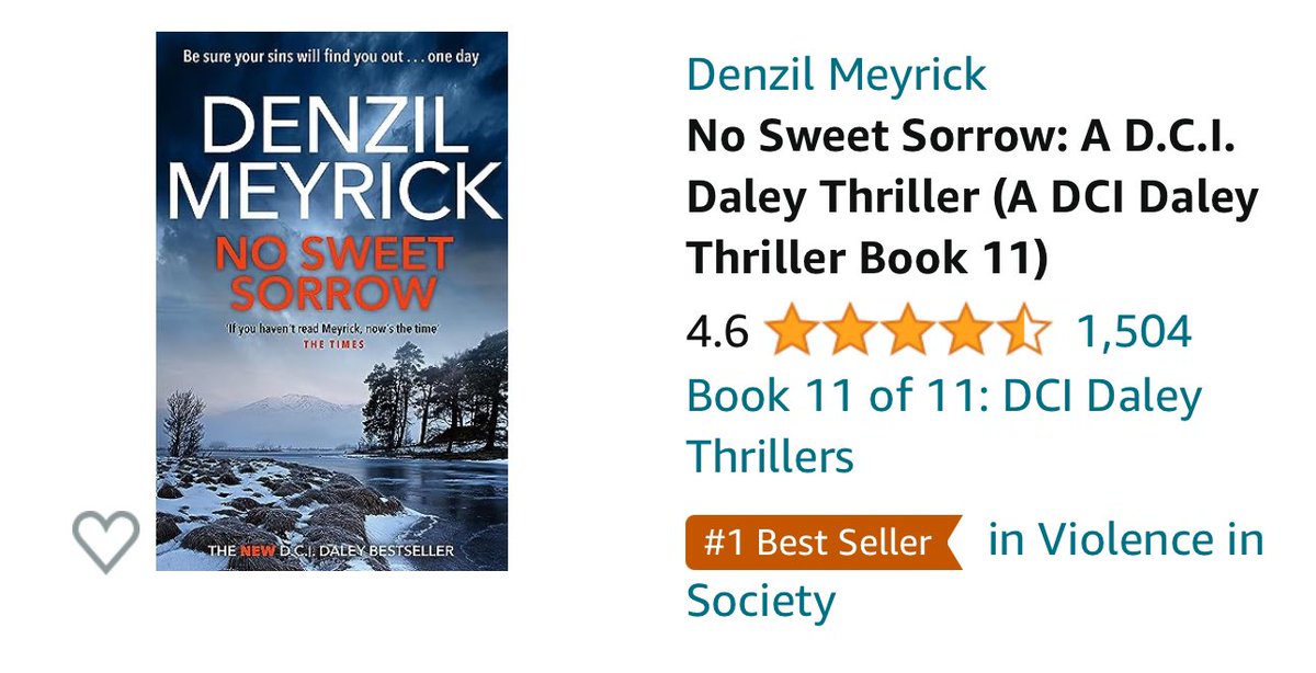 Lochlomonden's tweet photo. No Sweet Sorrow: A D.C.I. Daley Thriller (A DCI Daley Thriller Book 11) https://t.co/g1dqxpJNkt
#NoSweetSorrow #DCIDaley 11 is on a #Kindle Deal!
Only today, so grab it while you can ๐ฑ๐คฏ๐
#thursdaymorning
๐ฅ https://t.co/mFiVetMQYu