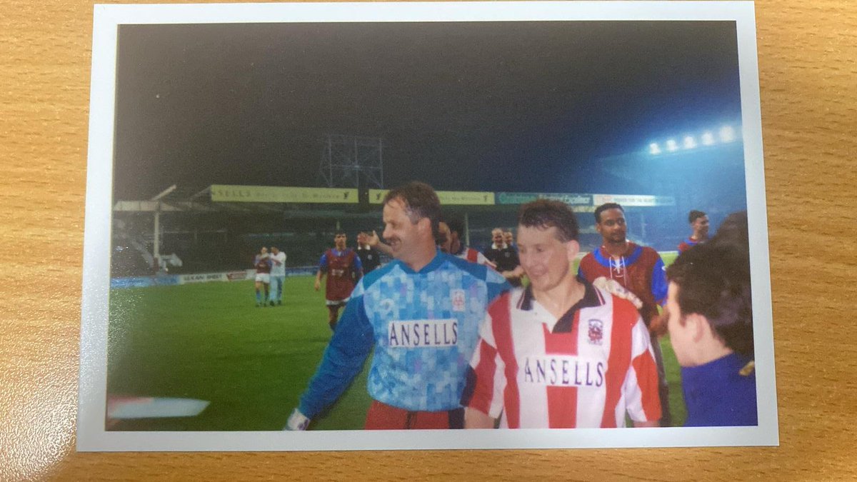 Final whistle at the Gordon Cowans testimonial but there's a few in Stoke and Villa shirts many may not recognise...
