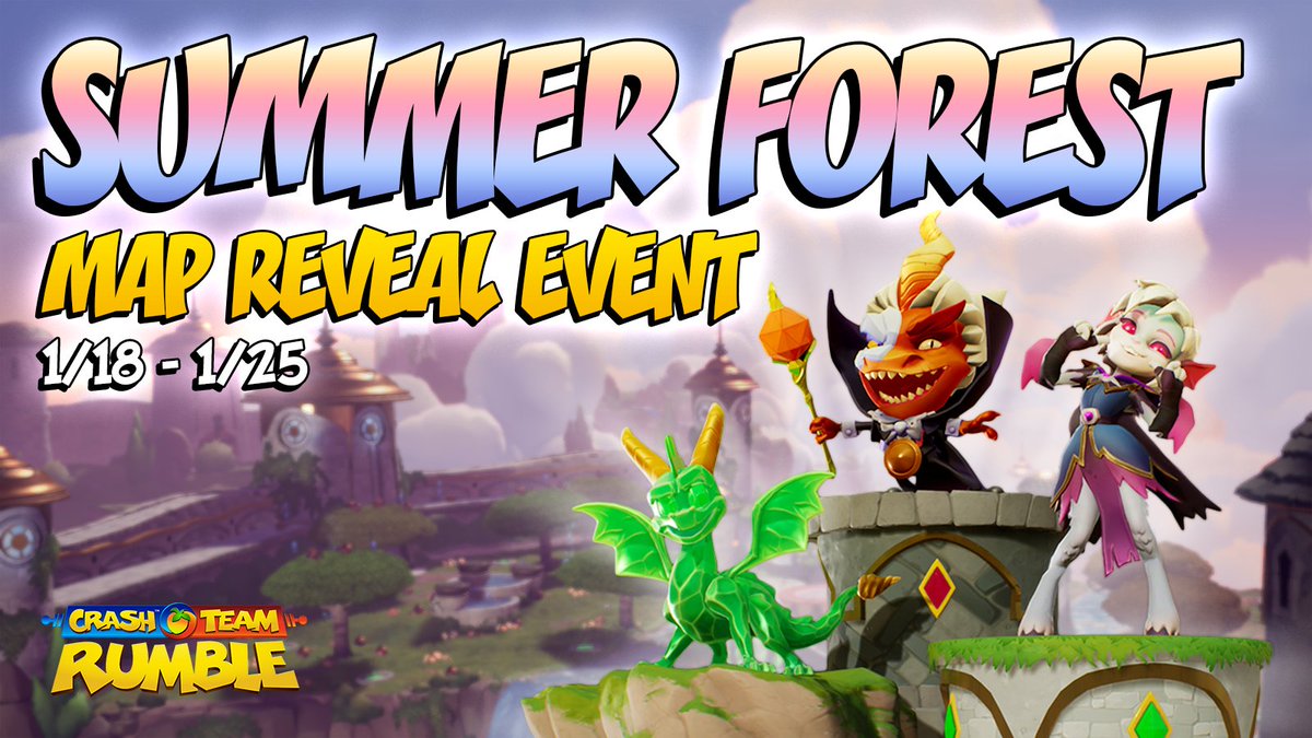 The Summer Forest map in #CrashTeamRumble is now available in all playlists! Jump into Party Mode 🎉 and find Silver Dragon Statues around every map to earn Spyroverse themed treasure! ✨ *Dragon Statues ONLY available in Party Mode, not Competitive Mode