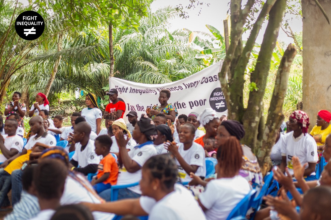 Coordo_'s tweet photo. Le 18 janvier les populations des zone rurale de #Gagnao en #CIV se sont mobilisées pour dénoncer les inégalités et proposer les alternatives pour un monde plus juste .
#TaxTheRich @debtjustice @EndToAusterity @FightInequality @thekhrc @Oxfam @PeoplesForumNYC https://t.co/AQ6LkHgAgQ