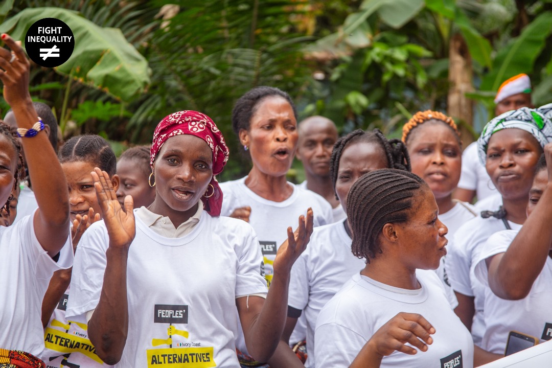 Coordo_'s tweet photo. Le 18 janvier les populations des zone rurale de #Gagnao en #CIV se sont mobilisées pour dénoncer les inégalités et proposer les alternatives pour un monde plus juste .
#TaxTheRich @debtjustice @EndToAusterity @FightInequality @thekhrc @Oxfam @PeoplesForumNYC https://t.co/AQ6LkHgAgQ