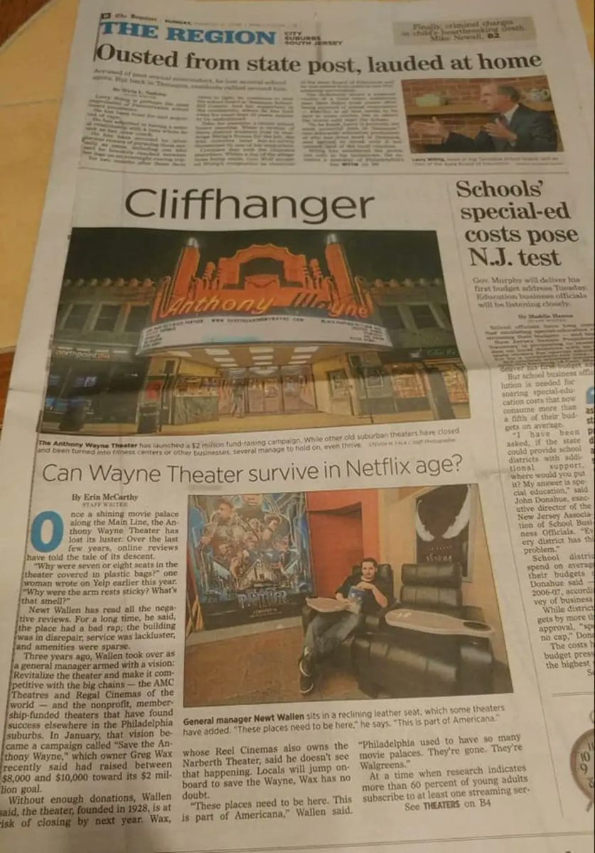 stillnewtwallen's tweet image. Found a bunch of theater pics I thought I lost from my decade operating anthony wayne theater #mainlinepa #cinematreasures #waynepa