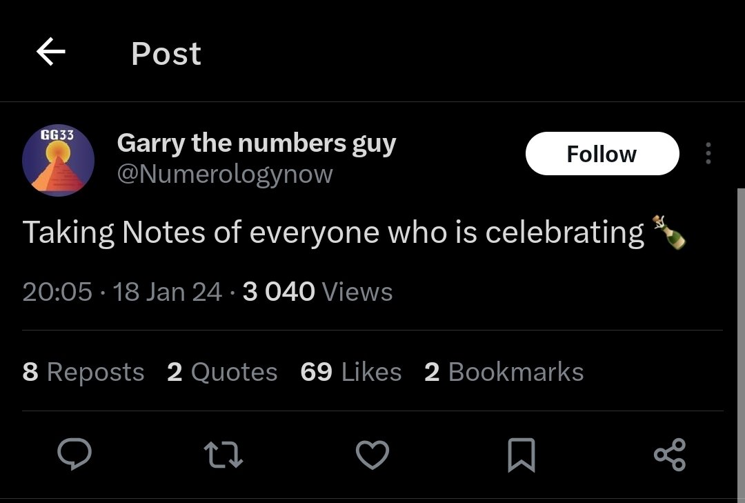 DanInJune's tweet photo. Ooo Mr Scaryfella
Hexed himself
And now is threatening others 🌝
#numerology
#gg33
#gg69 https://t.co/MiGZNgLZKV