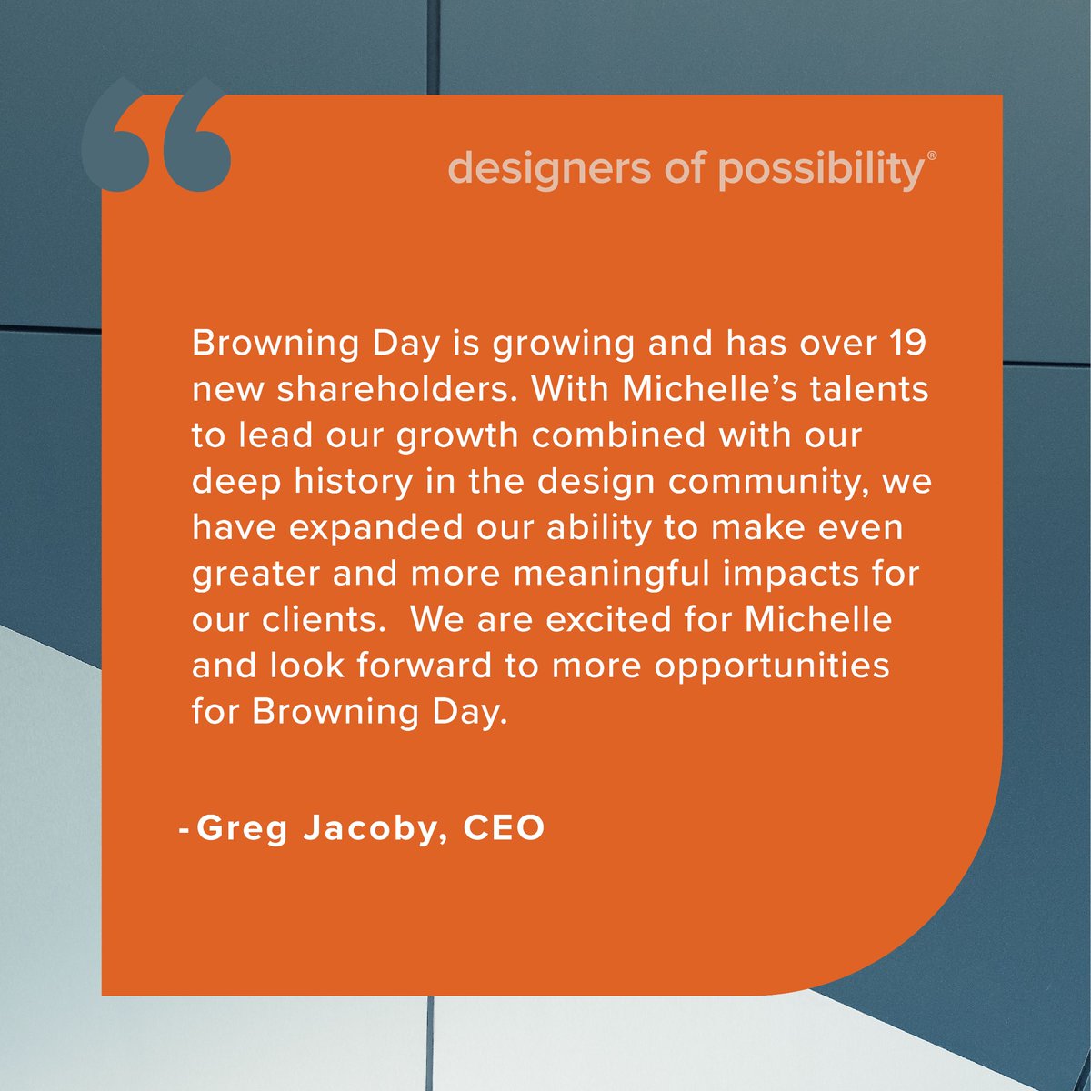 Join us in congratulating Michelle Freeman on her promotion to Director of Business Development! Her leadership in expanding opportunities and fostering new relationships has been an invaluable contribution to our growth for over two years. #promotion #designersofpossibility
