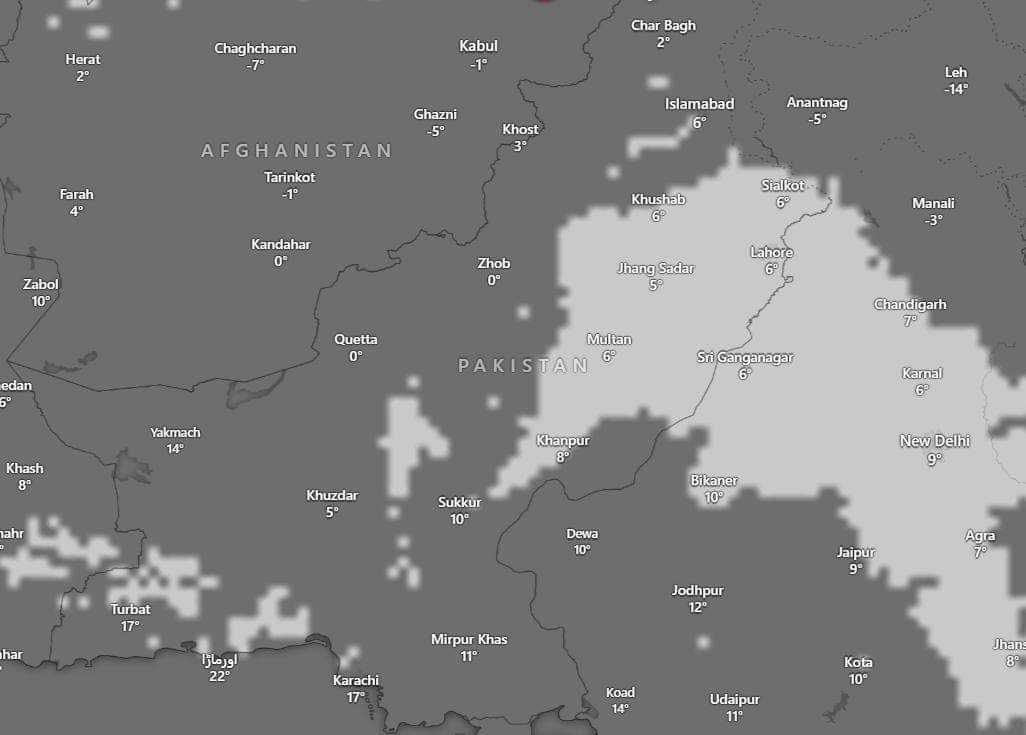 WeatherWupk's tweet photo. 🔴🚘 FOG ALERT FOR MANY PARTS OF PAKISTAN: 

◾ پنجاب کے بیشتر علاقوں، شمالی علاقہ جات، بالائی اور وسطی سندھ میں آج رات اور کل دوپہر 12.30 بجے درمیانی سے انتہائی گھنی دھند پڑنے کا امکان ہے۔ لاہور، فیصل آباد، گوجرانوالہ، ننکانہ صاحب، پاکپتن، بہاولپور، ملتان، وہاڑی، خانیوال، سیالکوٹ، جہلم، سکھر، لاڑکانہ، دادو، جیکب آباد اور کئی دیگر ملحقہ علاقوں میں شدید دھند پڑنے کی توقع ہے۔

◾ کراچی کے مختلف علاقوں خصوصاً مضافاتی علاقوں میں رات 1 بجے سے صبح 9 بجے تک ہلکی دھند کی توقع ہے۔ بلوچستان کے جنوبی علاقوں میں بھی ہلکی سے درمیانے درجے کی دھند پڑنے کا امکان ہے۔ شہریوں سے گزارش ہے کہ گاڑی احتیاط سے چلائیں اور فوگ لائٹس کا استعمال کریں۔

◾ Moderate to Very Dense foggy Conditions are likely to Continue in Most Parts of Punjab, Northern Areas, Upper and Central Sindh Tonight and Tomorrow till 12.30pm afternoon. Very Dense Fog Expected at Lahore, Faisalabad, Gujranwala, Nankana sahib, Pakpattan, Bahawalpur, Multan, Vehari, Khanewal, Sialkot, Jhelum, Sukker, Larkana, Dadu, Jacobabad and many other adjoining areas.

◾Lite Fog Expected in Different areas of Karachi specially outskirts areas from 1am to 9am. Lite to moderate Fog can also be observed in Southern parts of balochistan as well. Citizens are requested to drive very carefully and use fog lights 

INDEED ONLY ALLAH KNOWS AND COMMANDS ALL 

Jawad Memon 
Weather Analyst 
Weather Updates PK 2.0 - Jawad Memon / Pakistan Doppler
