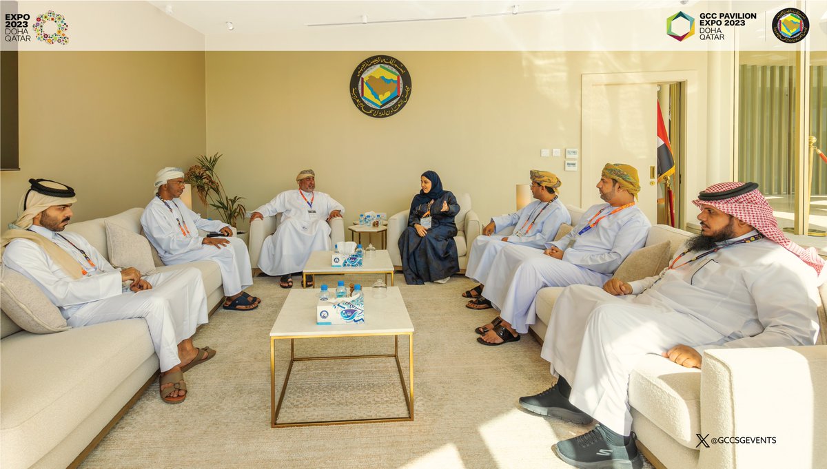 GCCSGEVENTS's tweet photo. زيارة سعادة السيد/ سعيد بن سلطان بن يعرب البوسعيدي، وكيل وزارة الثقافة والرياضة والشباب للثقافة بسلطنة #عُمان لجناح #مجلس_التعاون في #إكسبو_2023_الدوحة. https://t.co/XLyXsOGqd9
