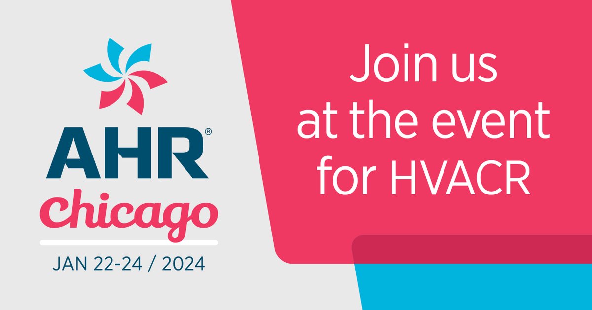 CoilmasterCorp's tweet image. Hope to see you in Chicago next week at the 2024 AHR Expo! We will be at booth S7988!
For more info check out: lnkd.in/euTjpJv5