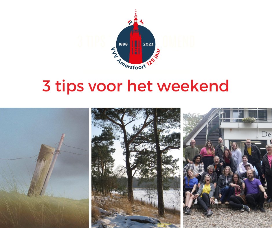 Bijna weekend 🤗 
Bij deze krijg je weer 3 leuke tips van ons:

1️⃣ 'Verstilde Momenten' - Musiom 
vvvamersfoort.nl/nl/agenda/7204…
2️⃣ IVN Natuurexcursie - Winterwandeling Den Treek
vvvamersfoort.nl/nl/agenda/7204…
3️⃣ 'Working' A Musical - Het Nieuwe Eemland 
vvvamersfoort.nl/nl/agenda/6911…