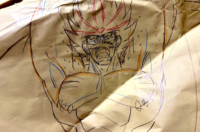 ドラゴン息子とドラゴンパパの修正下描き