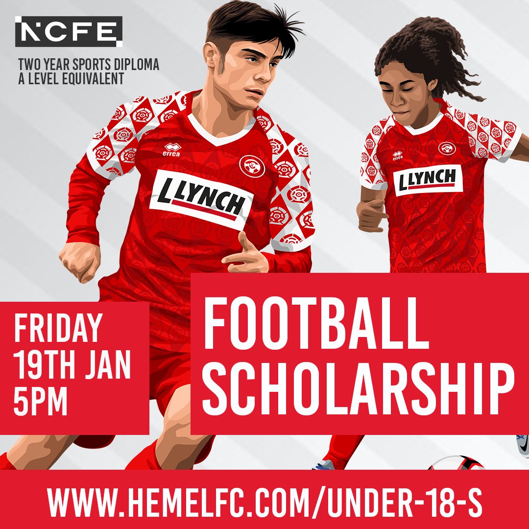 Hemel Hempstead Town FC Academy (@tudorsacademy) on Twitter photo Still time to register for our next open evening - free trial session to gain a full scholarship at our football college programme for boys and girls 16-19 years old <a href="/hemelfc/">Hemel Hempstead Town FC</a> <a href="/FocusRigging/">๐
๐จ๐๐ฎ๐ฌ ๐๐ข๐ ๐ ๐ข๐ง๐ & ๐๐๐๐๐๐จ๐ฅ๐๐ข๐ง๐ </a> ๐ hemelfc.com/under-18-s โ
Still time to register for our next open evening - free trial session to gain a full scholarship at our football college programme for boys and girls 16-19 years old <a href="/hemelfc/">Hemel Hempstead Town FC</a> <a href="/FocusRigging/">๐
๐จ๐๐ฎ๐ฌ ๐๐ข๐ ๐ ๐ข๐ง๐ & ๐๐๐๐๐๐จ๐ฅ๐๐ข๐ง๐ </a> ๐ hemelfc.com/under-18-s โ