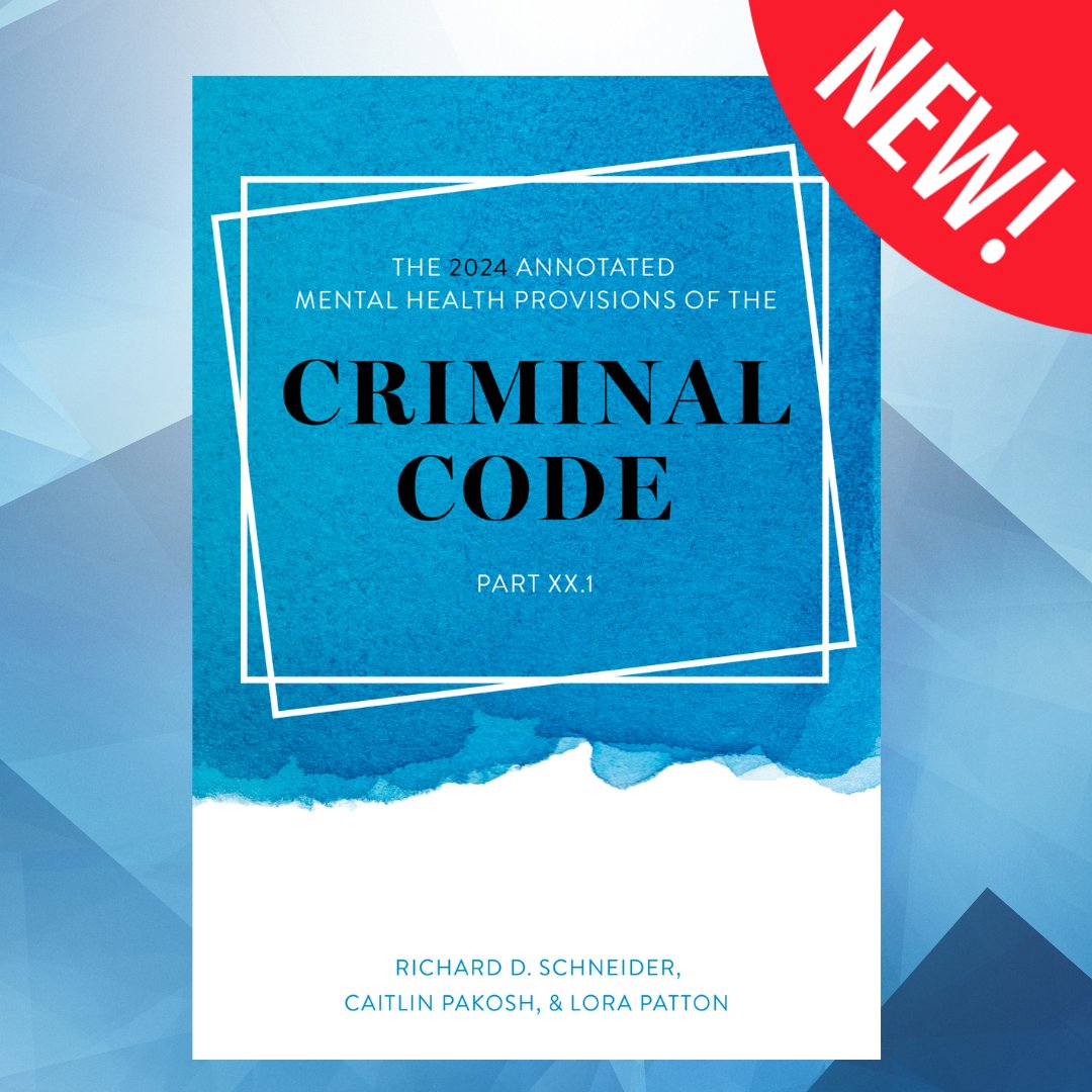 NEW RELEASE ALERT! The 2024 Annotated Mental Health Provisions of the Criminal Code, Part XX.1 is now available for pre-order. Find it here: irwinlaw.com/product/the-20…