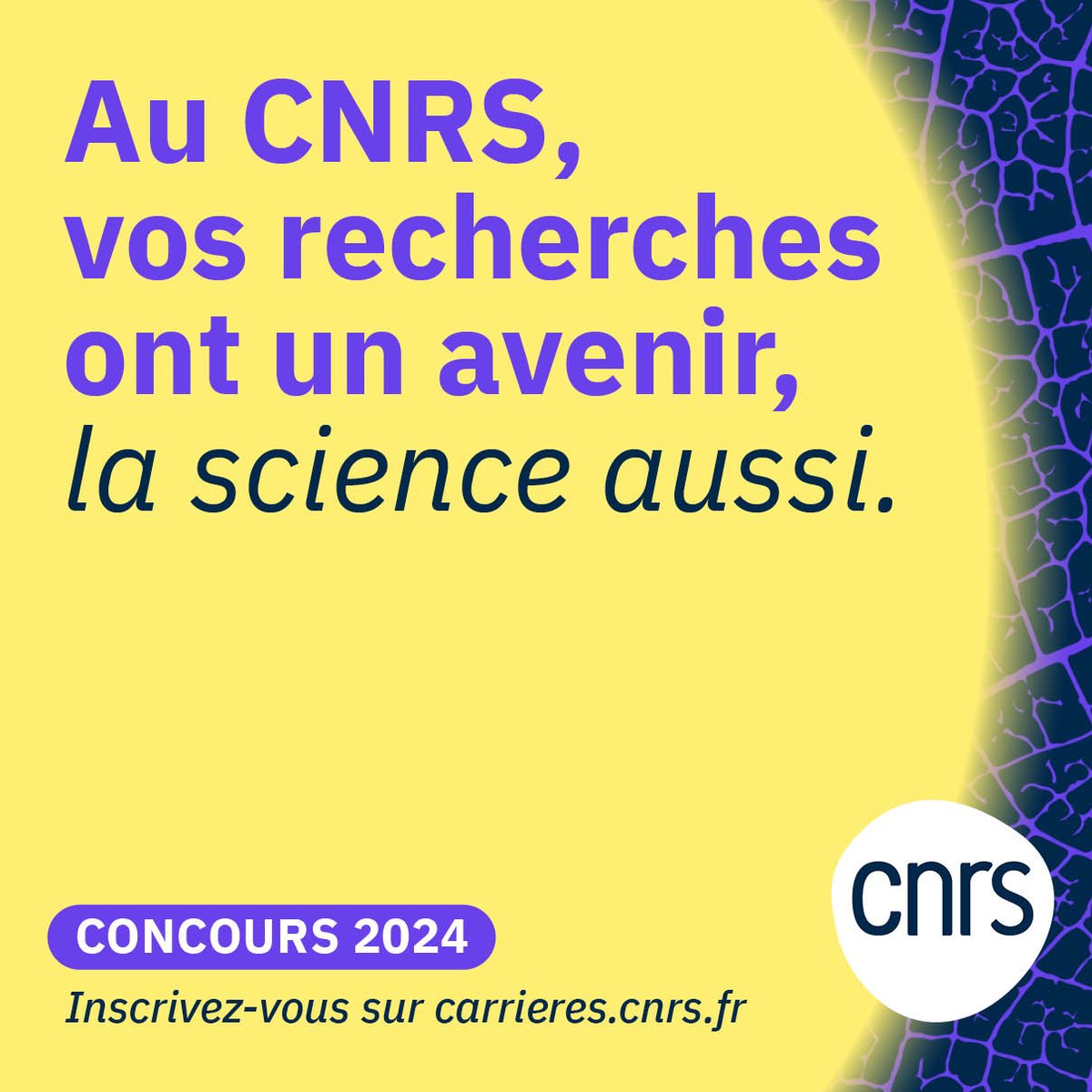 🫵 Chercheurs, chercheuses, devenez acteurs des enjeux de la recherche française et internationale !

C'est la dernière ligne droite, inscrivez-vous aux concours du <a href="/CNRS/">CNRS 🌍</a> jusqu'au 9 février 2024 à 13h. 

Retrouvez toutes les offres et #RejoignezleCNRS  
👉carrieres.cnrs.fr/concours-exter…