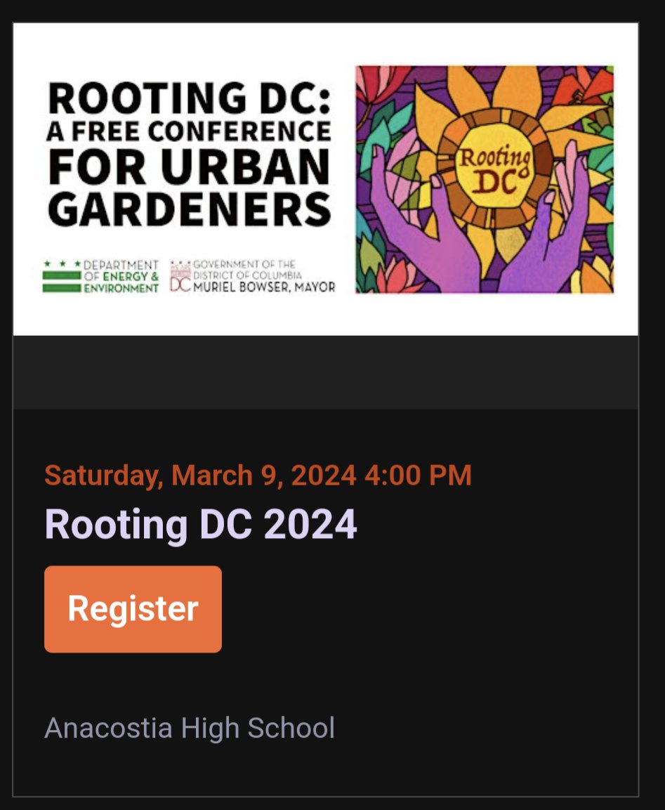 Rooting DC is back on March 9th 2024!
 eventbrite.com/e/rooting-dc-2…