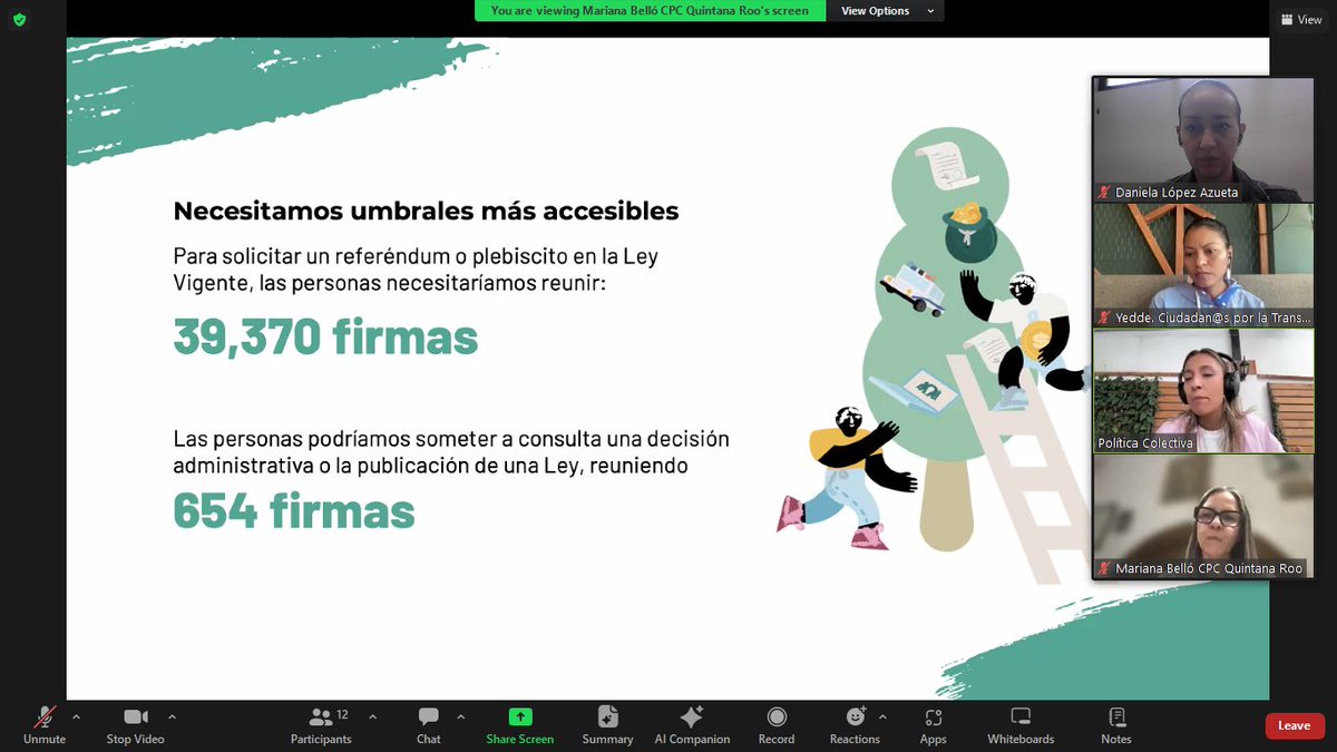 Desde el grupo impulsor de 25 organizaciones, Seguimos trabajando en la Ley de Participación Ciudadana para Quintana Roo 
#QuintanaRooParticipa #PorUnaLeyProgresista