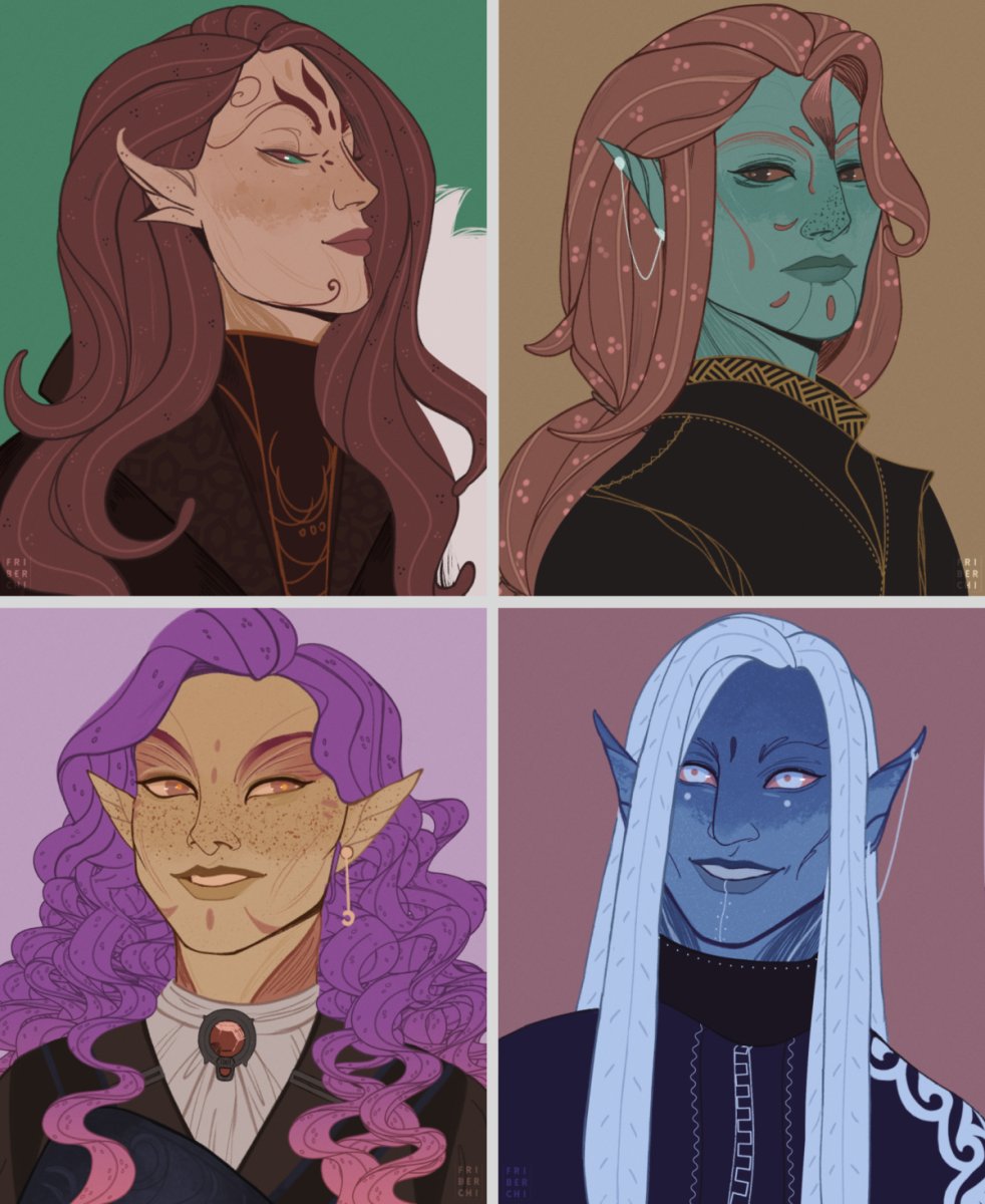 Plant people portraits 🌷 #guildwars2 #art #sylvari