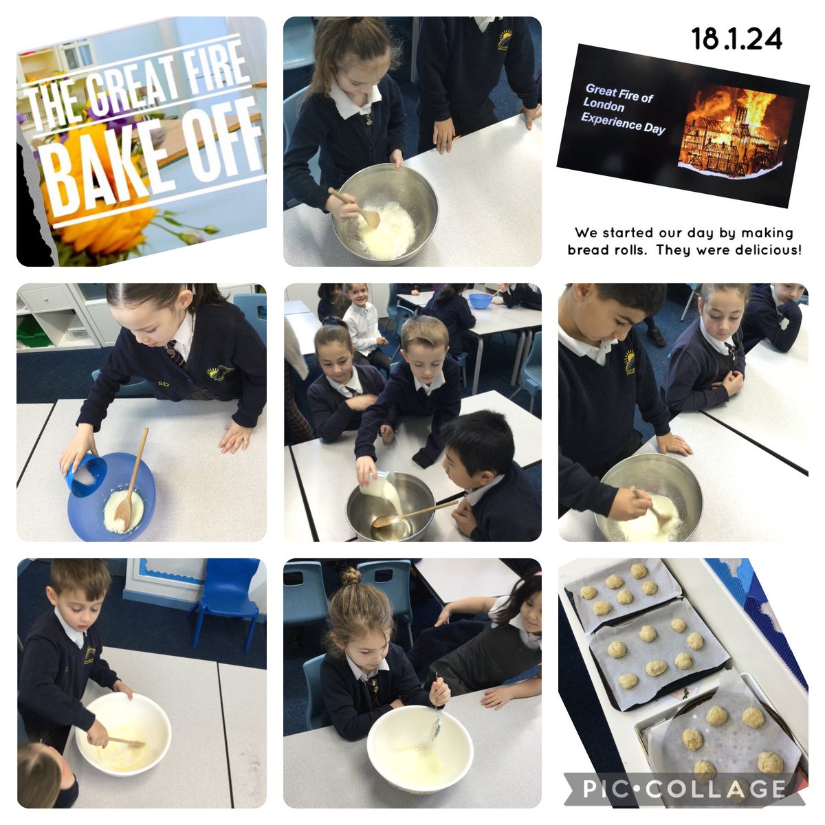 MRPAyear2B's tweet image. What a busy but fun Great Fire of London Experience Day we’ve had! We started the day by baking bread.  It was sooo delicious!! 😋 #MRPALearning #MRPADT