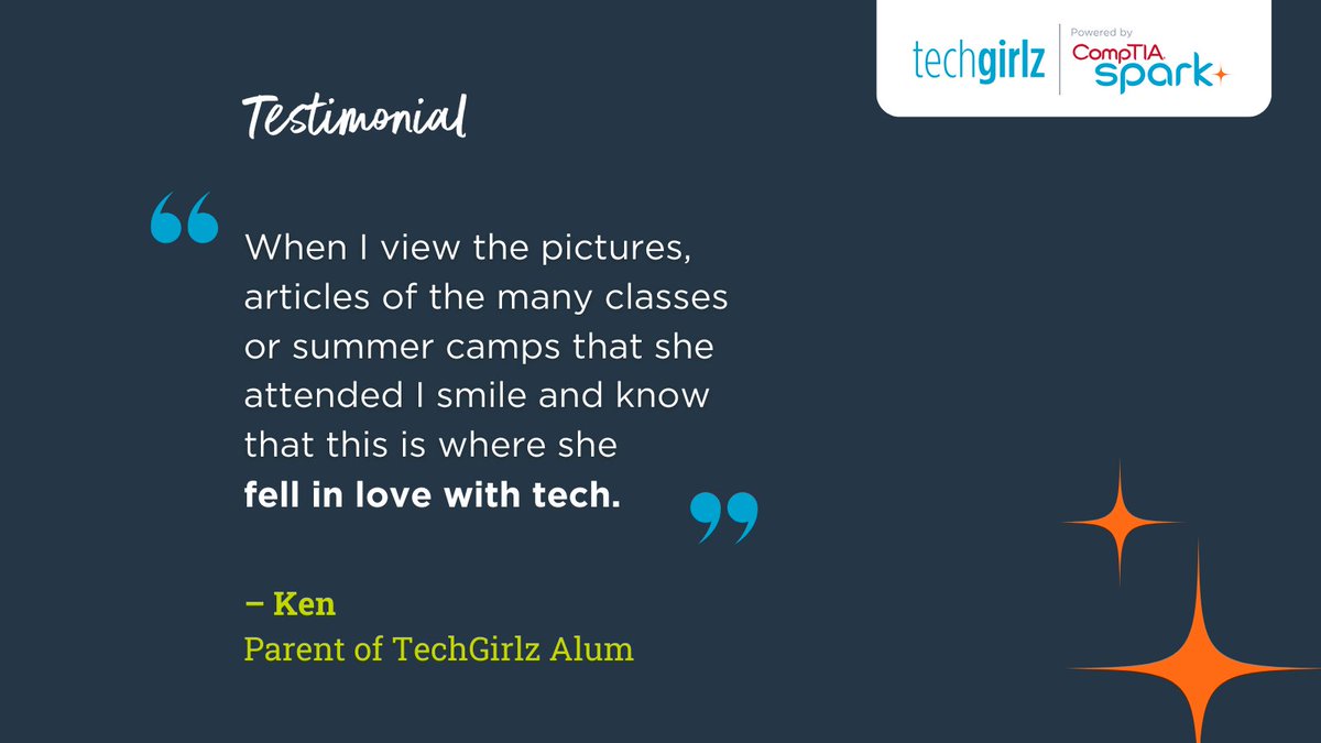 TechGirlz is a program of CompTIA Spark that inspires middle school girls to explore the possibilities of #tech to empower their future careers 🌟 🚀 Learn more about TechGirlz here: 🔗 bit.ly/48teWx4 #DigitalFluency #computerscience