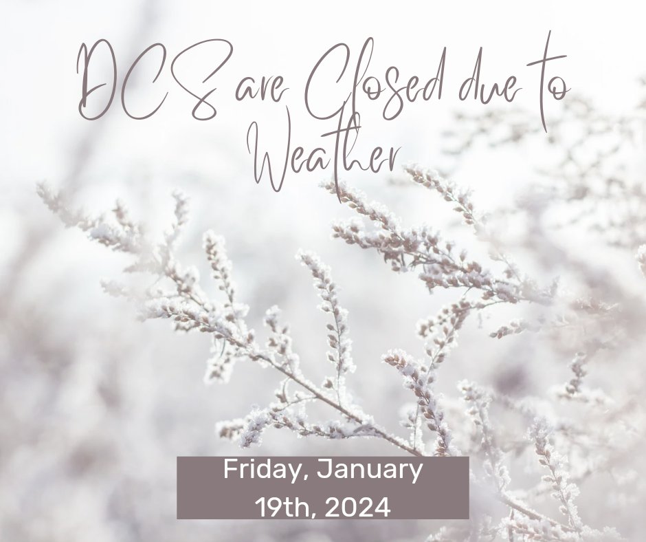 DeSoto County Schools will remain closed tomorrow (1-19-24).

Stay warm and safe, and remember, you are loved! 🥰 🧡⚡️💙

#theHope #TeamDCS #ChargerNation #lilChargers
