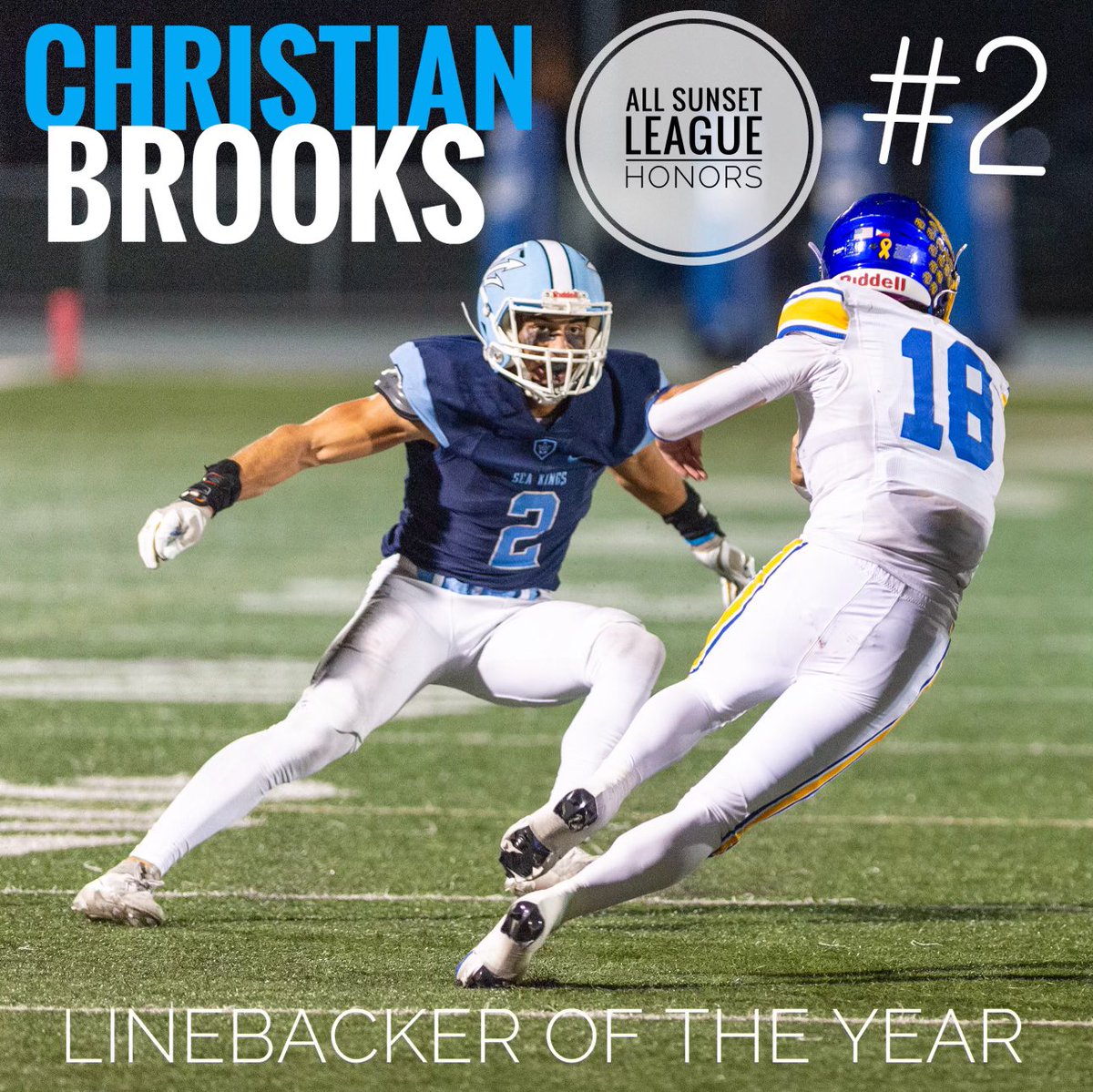 Congrats to Christian Brooks on being named the Sunset League Linebacker of the Year! A true leader on and off the field with character that represents the high standards of CDM Football.