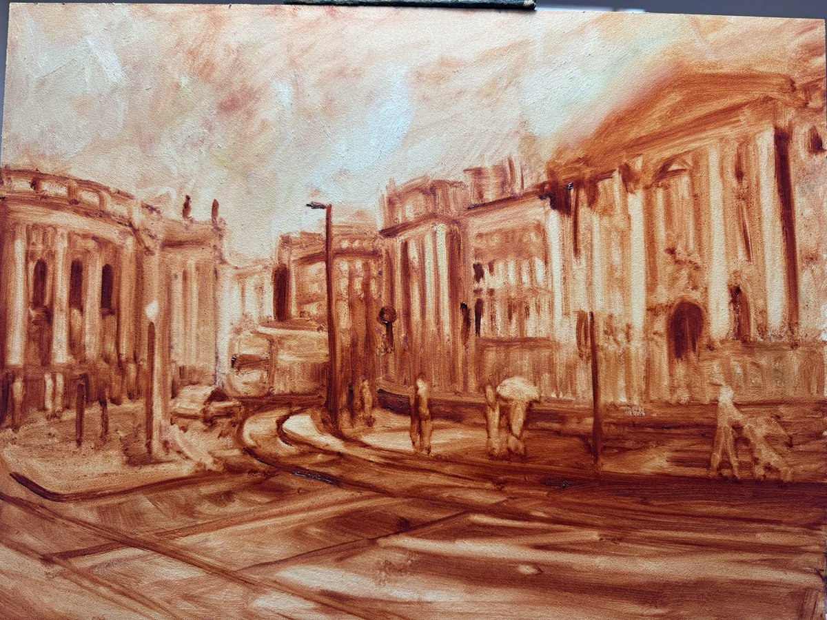 Good Evening Little Work in progress - initial sketch - trinity college dublin