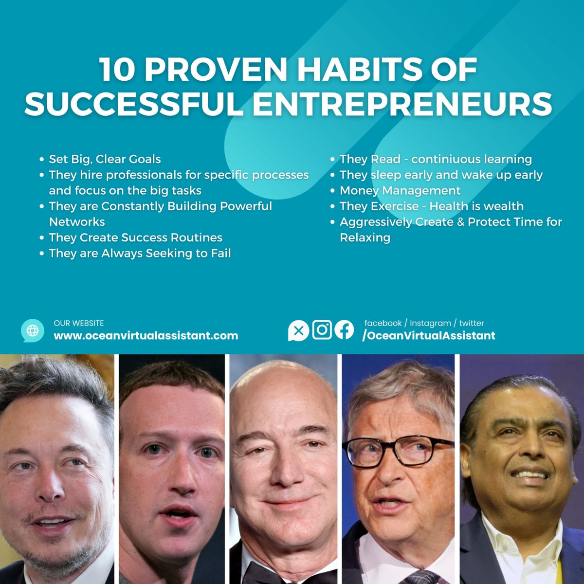 10 Proven habits of successful entrepreneurs
#entrepreneurlife #businessmarketing #businessminds #melbournebusiness #businesswithpleasure #businesstipsforcreatives #businesssuit #businessdeveloper #startups #independantbusiness #jobplacement #virtualassistantforhire