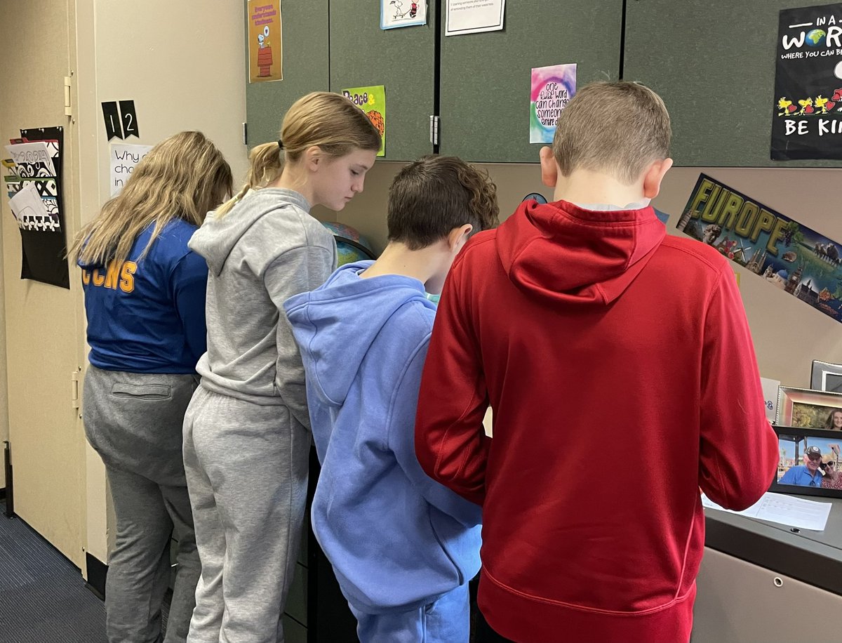 laskowski311's tweet photo. What do YOU know about chocolate? Sixth graders complete a knowledge scavenger hunt about the delicious treat as an introduction to our next unit, The Chocolate Collection! https://t.co/EjL3qT9hzC