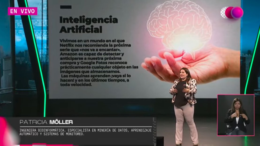 AHORA La Dra. Patricia Möller, Ingeniera bioinformática e investigadora @autonomadechile, comienza su charla @congresofuturo 'Usos de la IA para prevenir incendios forestales'. Sigue su participación en vivo por 2024.congresofuturo.cl #CF2024