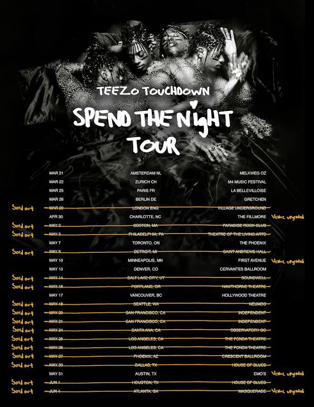 TeezoTouchdown's tweet photo. if u don’t see a line u still have time 🛏️ The Spend the Night TOUR https://t.co/G4thuYYPPC https://t.co/NVI9QIhyAY