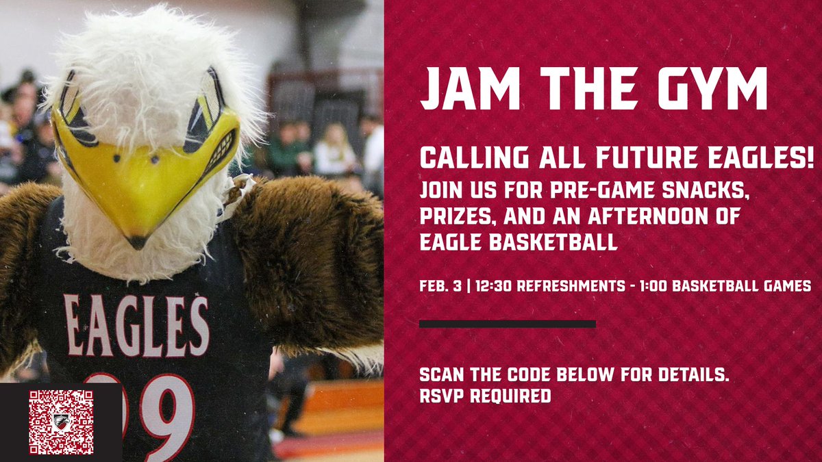 Calling All Future Eagles! Join us on February 3 for an afternoon of snacks, prizes, and Eagle Basketball Click below for details and to RSVP (required) - apply.edgewood.edu/register/?id=9…