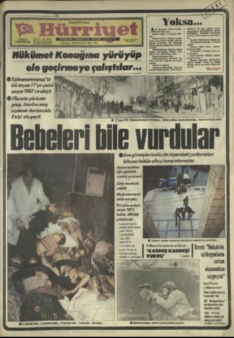 Meral Akşener “Geçmişimizde siyasi cinayetlere şahit olduk ama mertçeydi” Mertçe cinayete örnek verelim, bknz Maraş’ta anne karnında bebeği katletmeleri!