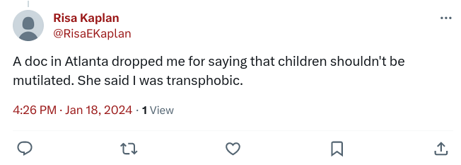 Got called transphobic at the doctor's earlier lads > tell us what happened lass I got called transphobic at the doctor's > ye but why I was being transphobic > at the doctor's? yeah it was at the doctor's twitter.com/RisaEKaplan/st…